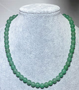 Aventurin matt - Edelstein Schmuck Kette - Collier - Edelsteinkette - 925er Silber #5321