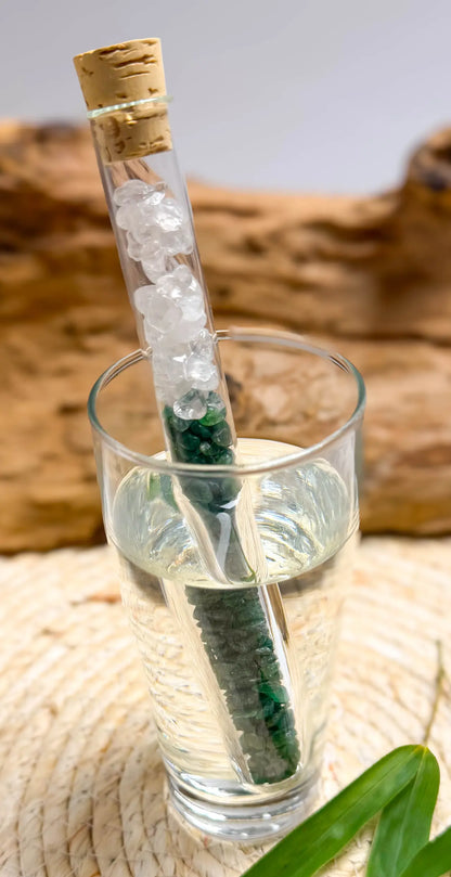 Edelsteinwasser Stab Aventurin Mischung - Wassersteine - Wasser energetisieren #2003 - seelensteinchen