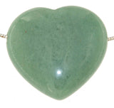 Colgante Corazón de Aventurina - Piedra rodada para joyería - Gema de calidad A #6921