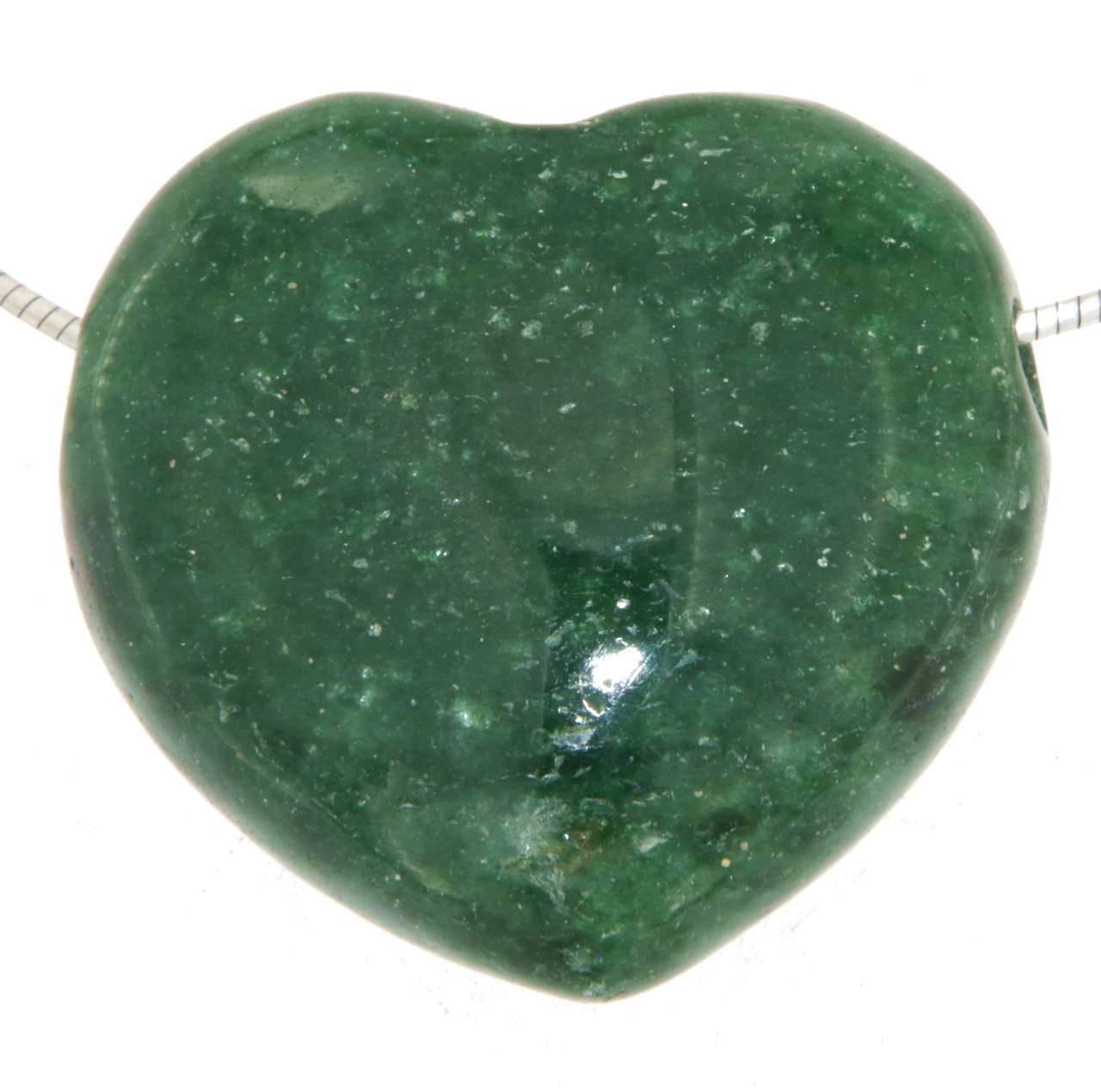 Aventurin Herz - Trommelstein Schmuck Ketten Anhänger - Edelstein A Qualität #6922
