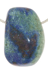 Azurit Trommelstein Edelstein Schmuck Ketten Anhänger - A Qualität #0492