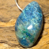 Azurite Malachite Tumbled Gemstone Jewelry Pendant - A Quality #0200