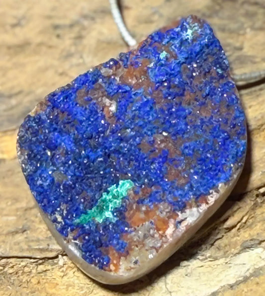 Azurit Trommelstein Edelstein Schmuck Ketten Anhänger - AA Qualität #0576 - seelensteinchen
