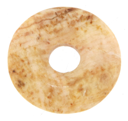 Baryt Donut - PI Scheibe - Edelstein Schmuck Ketten Anhänger 30mm - A Qualität #5998