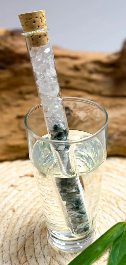 Edelsteinwasser Stab Baumachat Mischung - Wassersteine - Wasser energetisieren - seelensteinchen