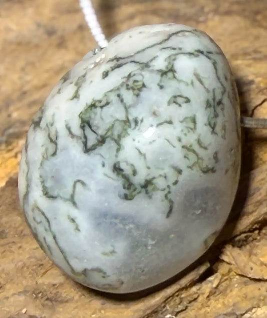 Baumachat Trommelstein Edelstein Schmuck Ketten Anhänger - A Qualität #0108 - seelensteinchen
