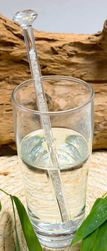 Edelsteinwasser Bergkristall PREMIUM Vital Crystal Water Stick - Diamant - Wasseraufbereitung - seelensteinchen #5967