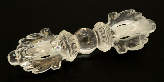 Dorje - Vajra aus Bergkristall - Edelstein AAA Qualität #5589