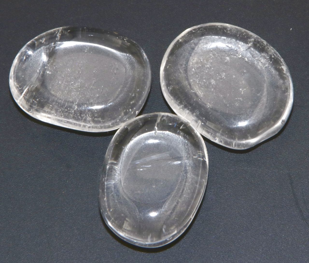 Bergkristall - Edelstein - Trommelstein - Handschmeichler - Scheibenstein klein - A Qualität #7161