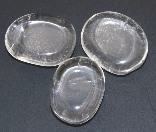 Bergkristall - Edelstein - Trommelstein - Handschmeichler - Scheibenstein klein - A Qualität #7161