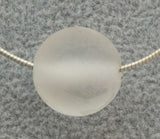 Bergkristall matt Kugel Anhänger 16mm - Trommelstein Anhänger - Edelstein A Qualität #6117