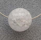 Colgante de bola de cuarzo cristalino agrietado de 20mm - Colgante de piedra rodada - Calidad A de piedra preciosa #6115