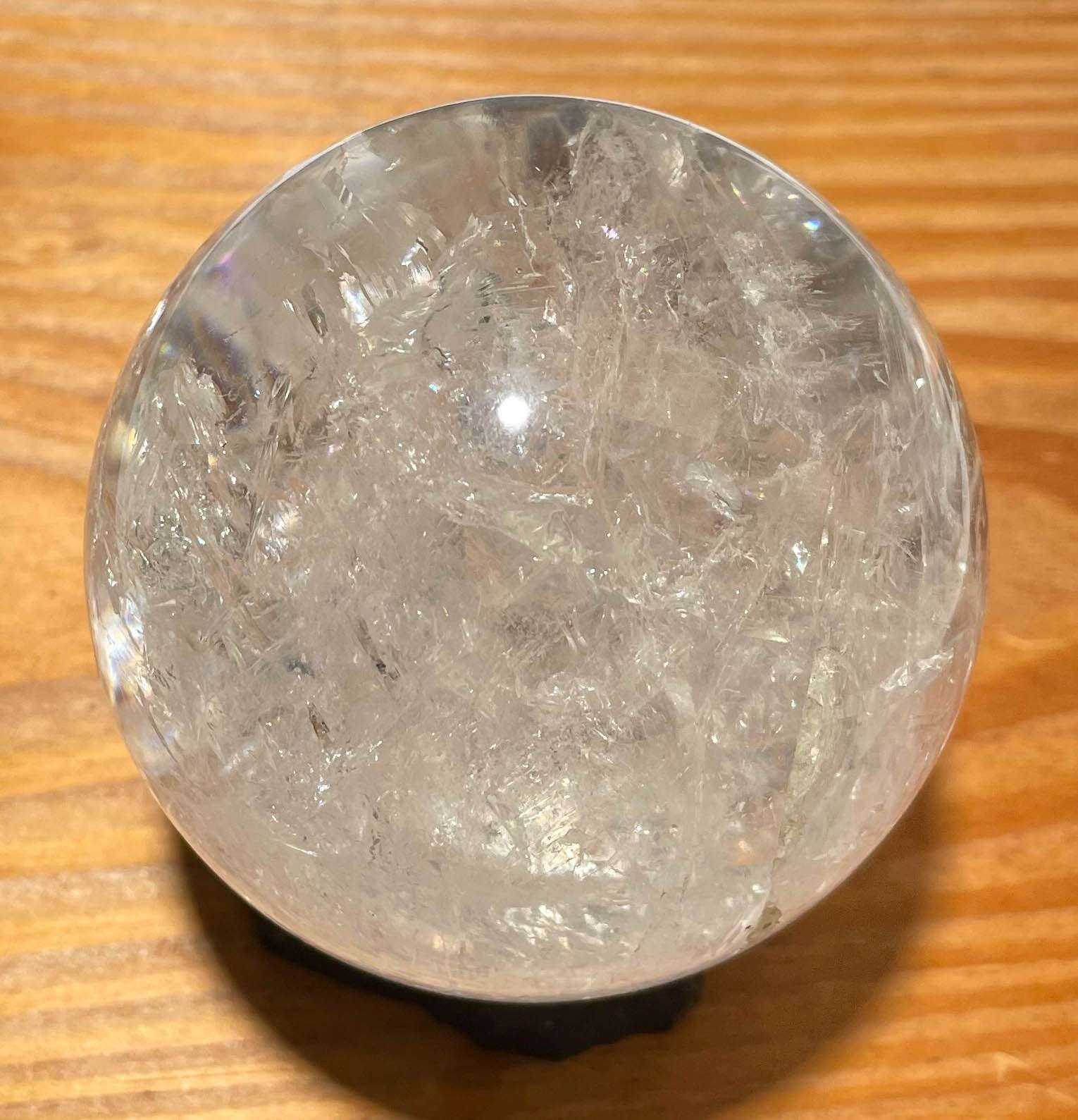 Bergkristall Kugel 70mm - Handschmeichler - Auflagestein - Massagestein - 686g, poliert #6595