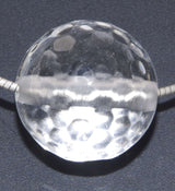 Bergkristall Kugel facettiert Anhänger 17mm - Trommelstein Schmuck Ketten Anhänger - Edelstein A Qualität #6907