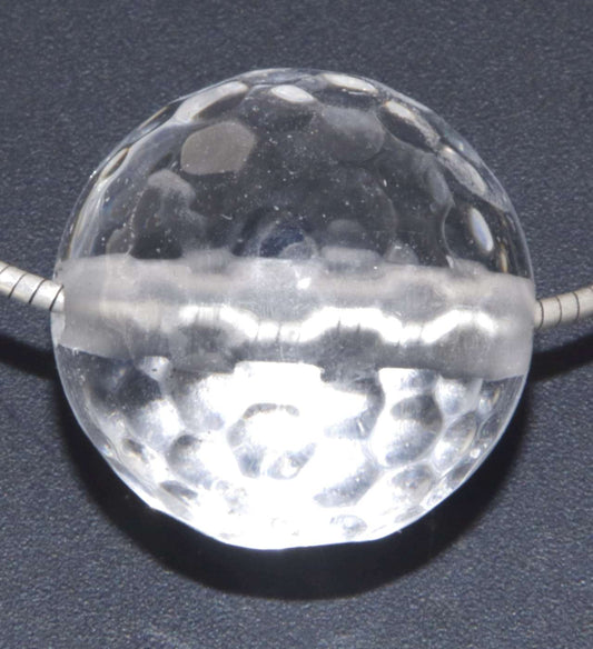 Bergkristall Kugel facettiert Anhänger 17mm - Trommelstein Schmuck Ketten Anhänger - Edelstein A Qualität #6907