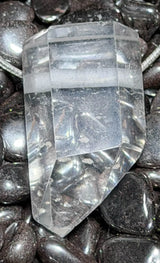 Bergkristall Spitze - Edelstein Trommelstein Schmuck Ketten Anhänger - A Qualität #4128