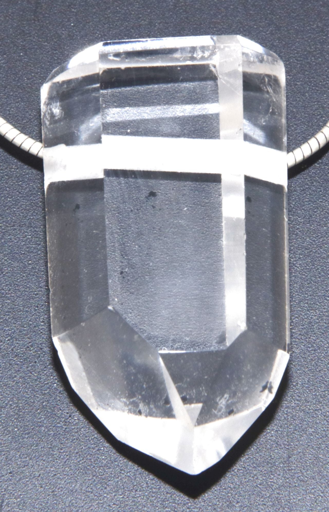 Bergkristall Spitze - Edelstein Schmuck Ketten Anhänger - A Qualität #4129