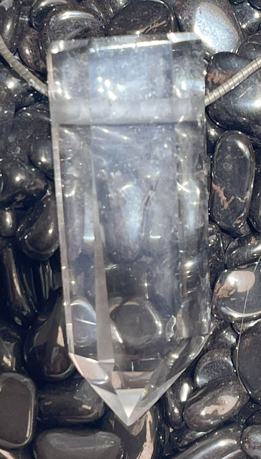 Bergkristall Spitze - Edelstein Schmuck Ketten Anhänger - A Qualität #4131