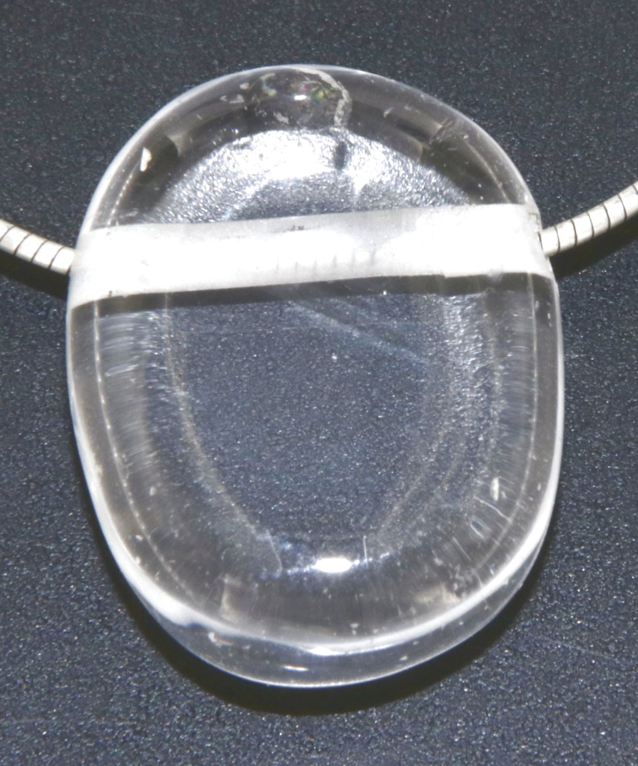 Bergkristall Trommelstein Edelstein Schmuck Anhänger - A Qualität #7164