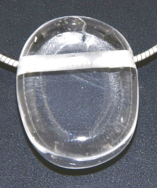 Bergkristall Trommelstein Edelstein Schmuck Anhänger - A Qualität #7164