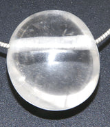Bergkristall Trommelstein Edelstein Schmuck Ketten Anhänger - A Qualität #5350