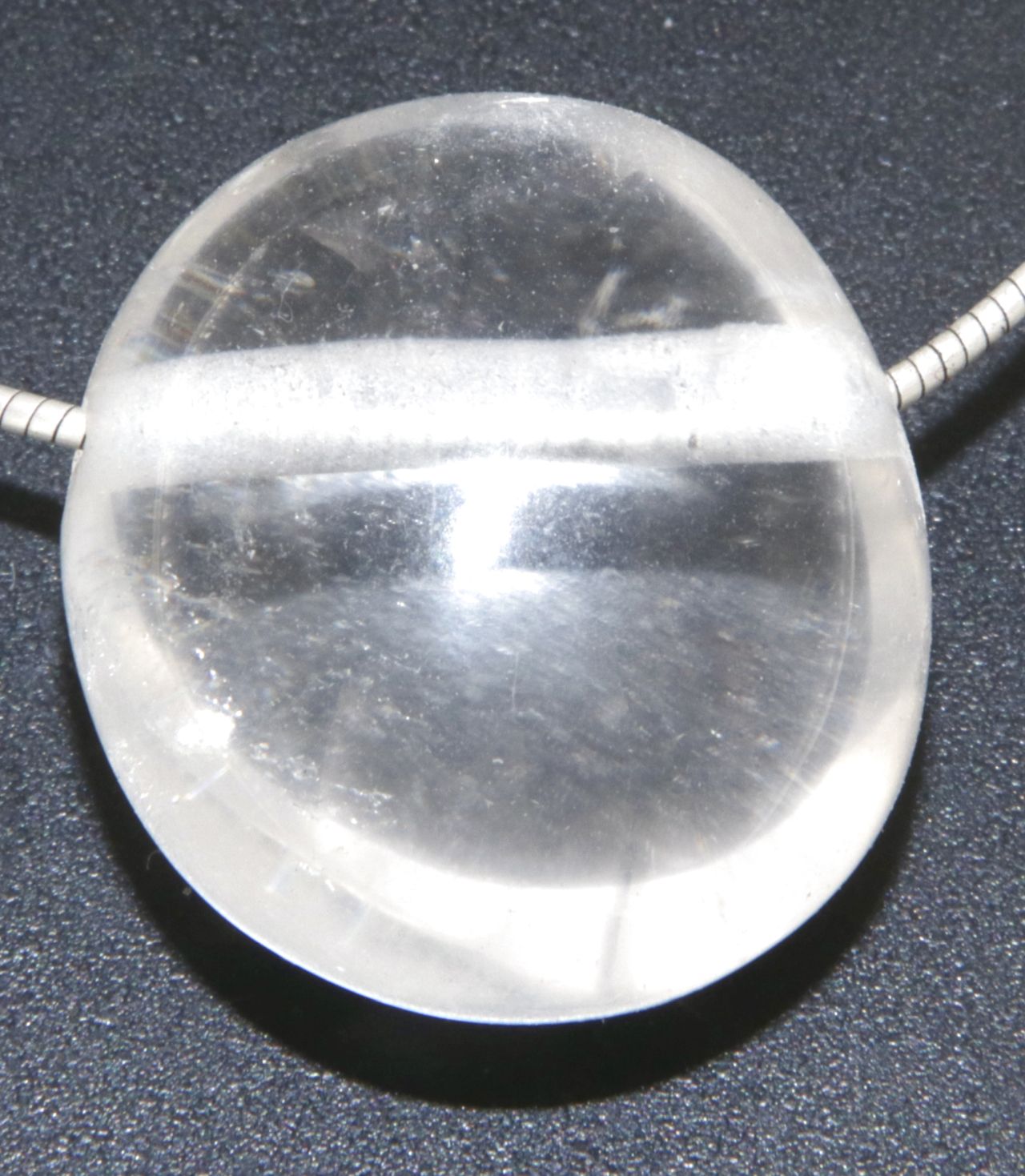 Bergkristall Trommelstein Edelstein Schmuck Ketten Anhänger - A Qualität #5350
