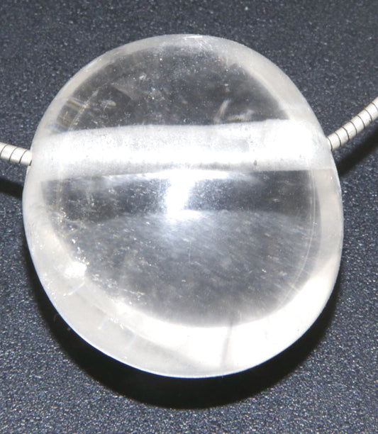 Bergkristall Trommelstein Edelstein Schmuck Ketten Anhänger - A Qualität #5350