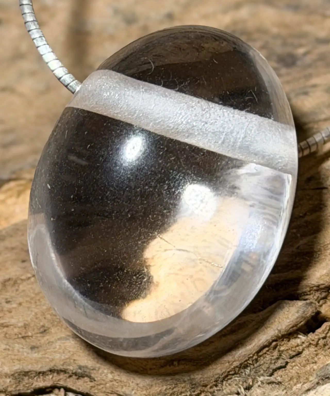 Bergkristall Trommelstein Edelstein Schmuck Ketten Anhänger - A Qualität #5771 - seelensteinchen