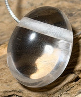 Colgante de cuarzo de roca, piedra tamborileada, gema, joya - Calidad A #5771 - seelensteinchen