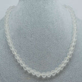 Bergkristall mattiert Edelstein Schmuck Kette - Collier - Edelsteinkette - 925er Silber #6075 - seelensteinchen