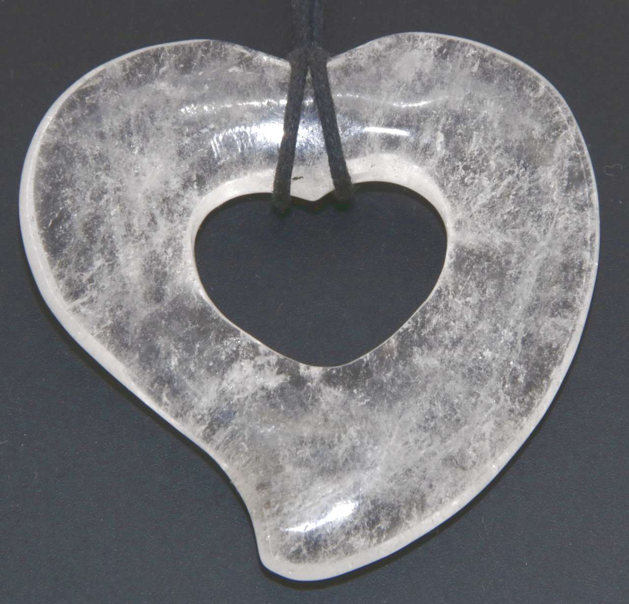 Bergkristall Herz Trommelstein Schmuck Ketten Anhänger - A Qualität #6956
