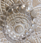 Bergkristall - Mondstein Edelstein Armband - Edelsteinarmband - 925er Silber Schmuck - #6078