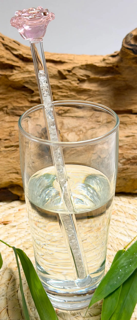 Edelsteinwasser Bergkristall PREMIUM Vital Crystal Water Stick - Blume - Wasseraufbereitung - seelensteinchen #5966