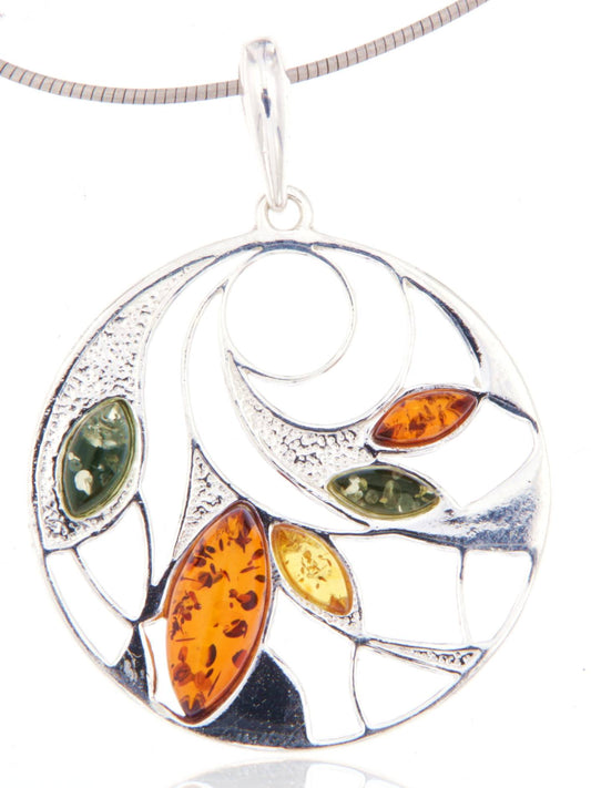 Anhänger Bernstein A Qualität - 925er Silber #5088