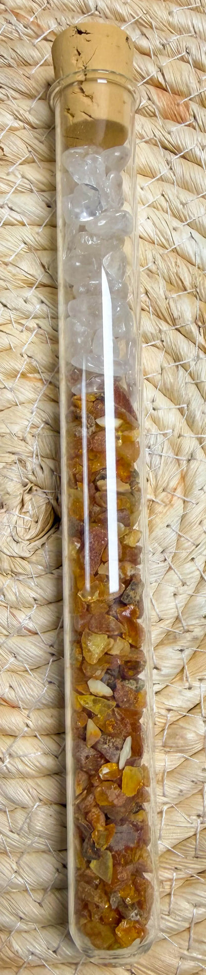 Edelsteinwasser Stab Bernstein Mischung - Wassersteine - Wasser energetisieren - seelensteinchen