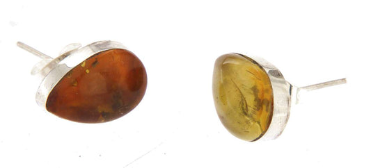Bernstein Ohrstecker aus der Dominkanischen Republik - Edelstein - Ohrringe - A Qualität - 925er Silber Schmuck #6613