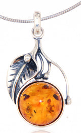 Amber Jewelry Chain Pendant A Quality - 925 Sterling Silver #5079