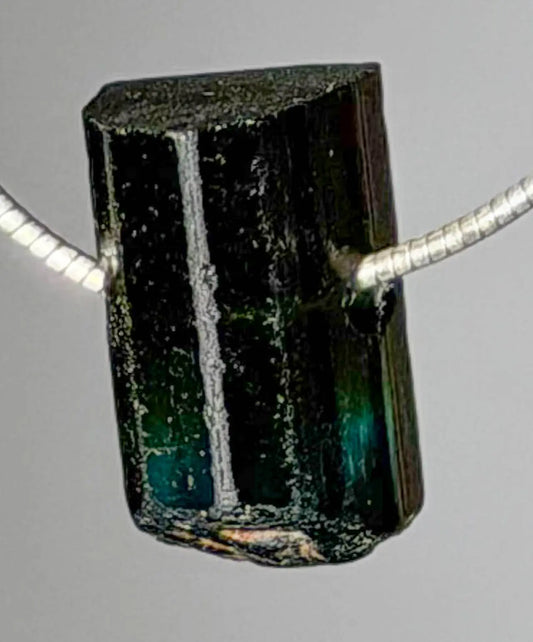 blau grüner Turmalin Verdigolith Indigolith Schmuck Ketten Anhänger Edelstein A Qualität #7171 - seelensteinchen