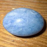 blauer Calcit Seifenstein - Handschmeichler - Auflagestein - Massagestein, poliert - Sonderqualität #6861