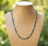 blauer Turmalin - Indigolith Edelstein Schmuck Kette facettiert - 925er Silber #7386