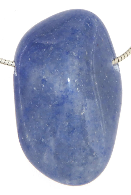 Blauquarz Trommelstein Edelstein Schmuck Ketten Anhänger - A Qualität #0070