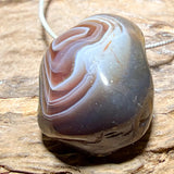 Ágata de Botsuana - Colgante de piedra rodada - Joyas de gemas - Collar de calidad A #5271