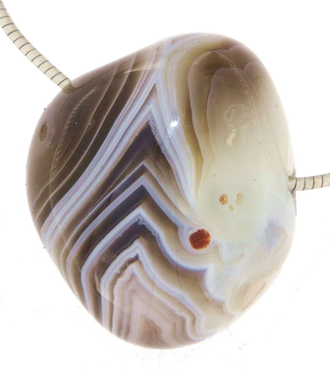 Botswana Achat - Trommelstein Anhänger - Edelstein Schmuck - Ketten A Qualität #5271