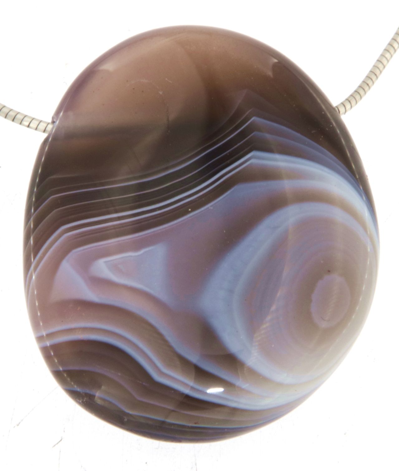 Botswana Achat - Trommelstein Schmuck Ketten Anhänger - Edelstein A Qualität #7045