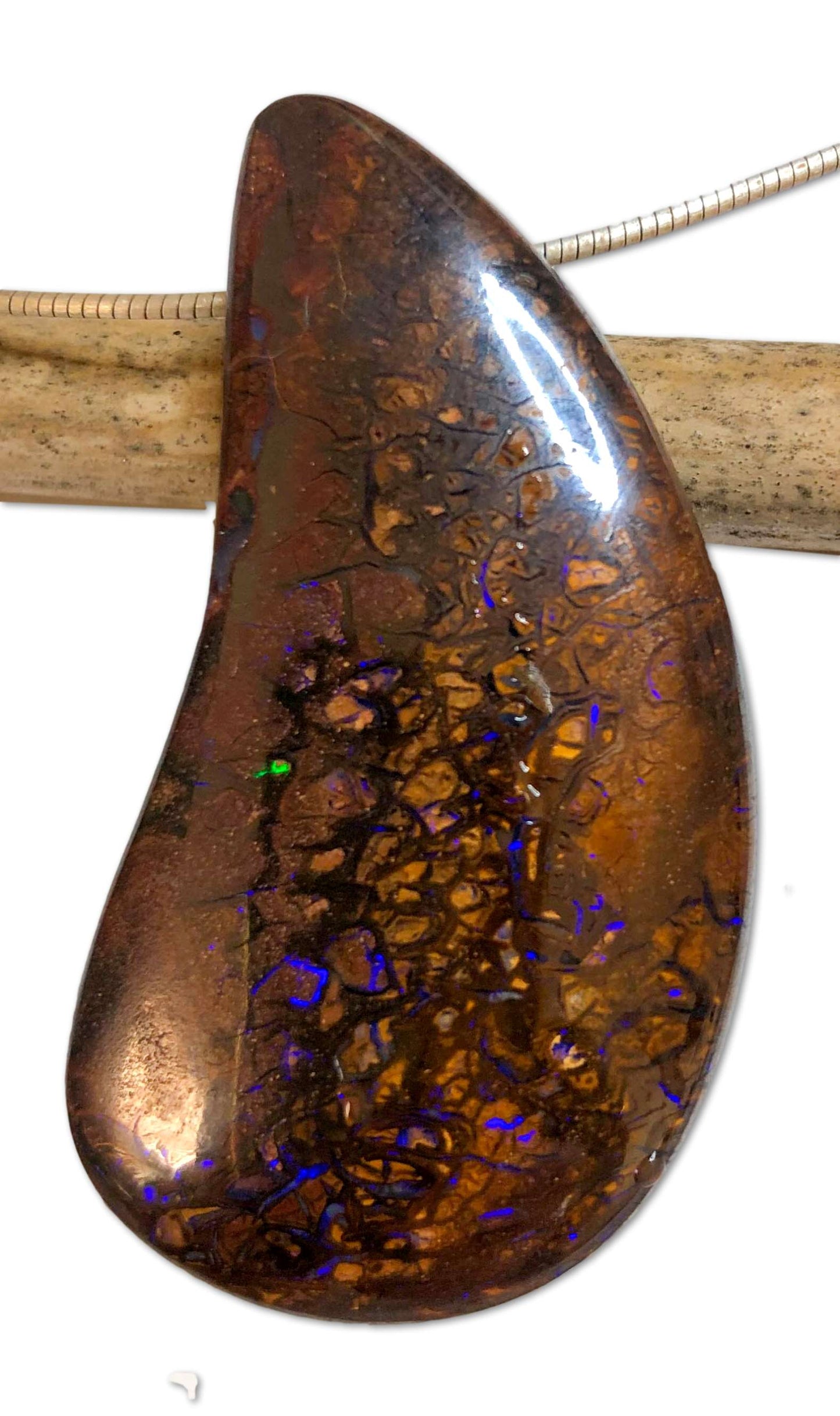 Australischer Boulder Opal Trommelstein Anhänger - Edelstein A Qualität #6202