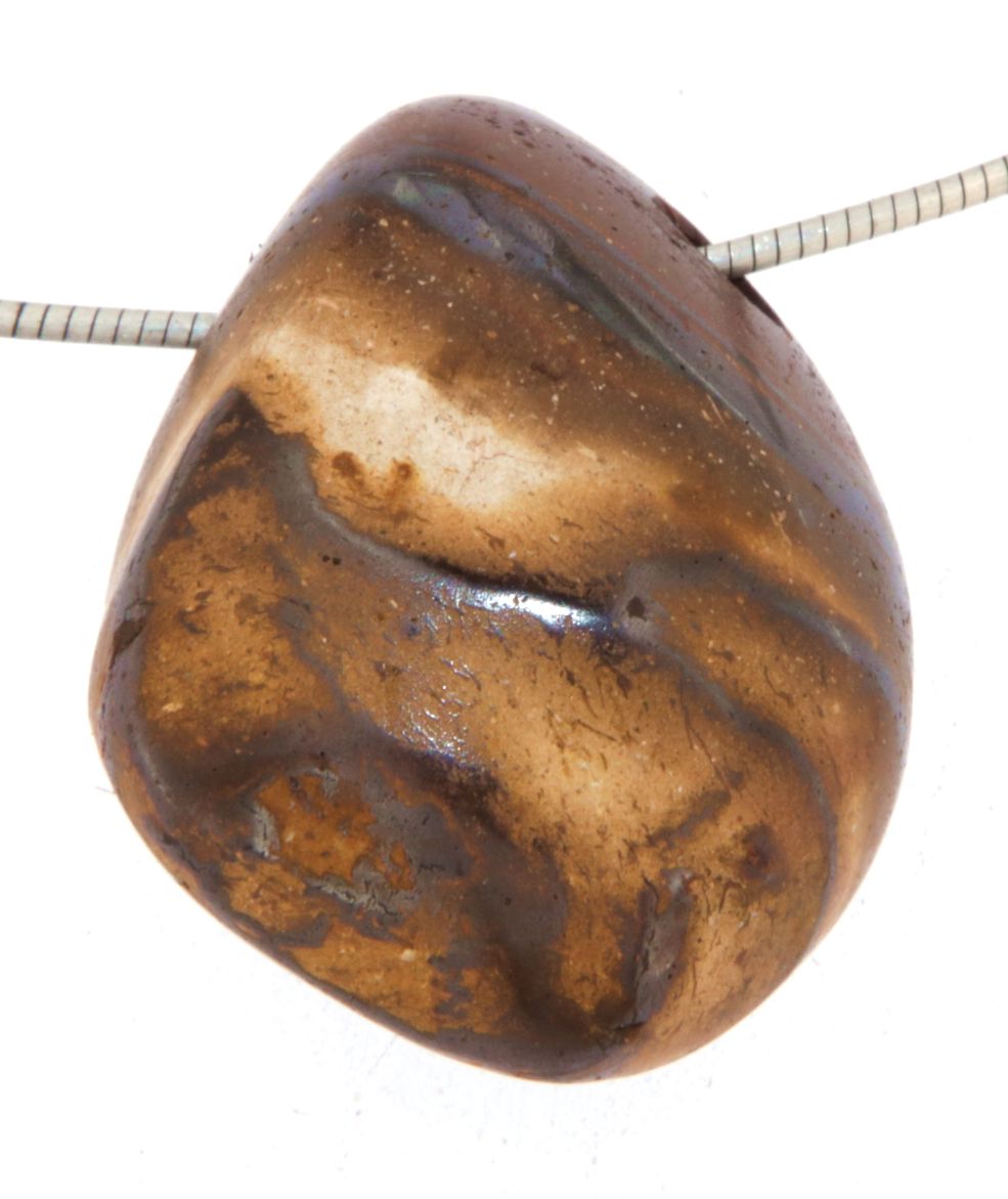 Boulder Opal Matrix Trommelstein Anhänger - Edelstein A Qualität #5521