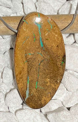 Australischer Boulder Opal Trommelstein Schmuck Ketten Anhänger - Edelstein A Qualität #6946