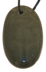 Obsidiana dorada - Obsidiana rodada Gema Cabujón Joyería Colgante de collar - Calidad A #7157