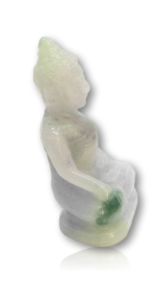 Buddha Figur aus Burma Jade - Handgeschnitzt - AAA Qualität #5386