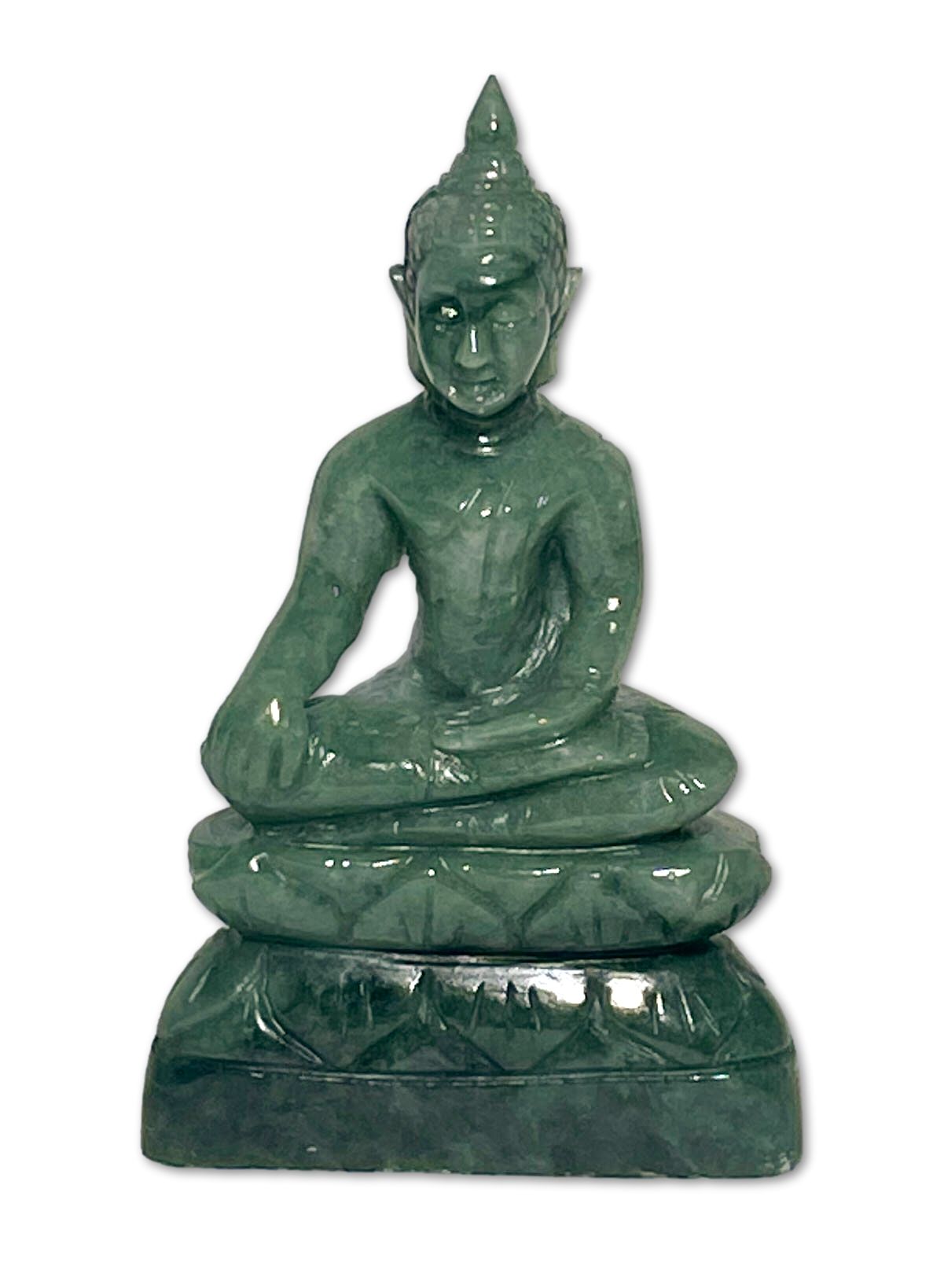 Buddha Figur aus Burma Jade - Handgeschnitzt - AAA Qualität #5136